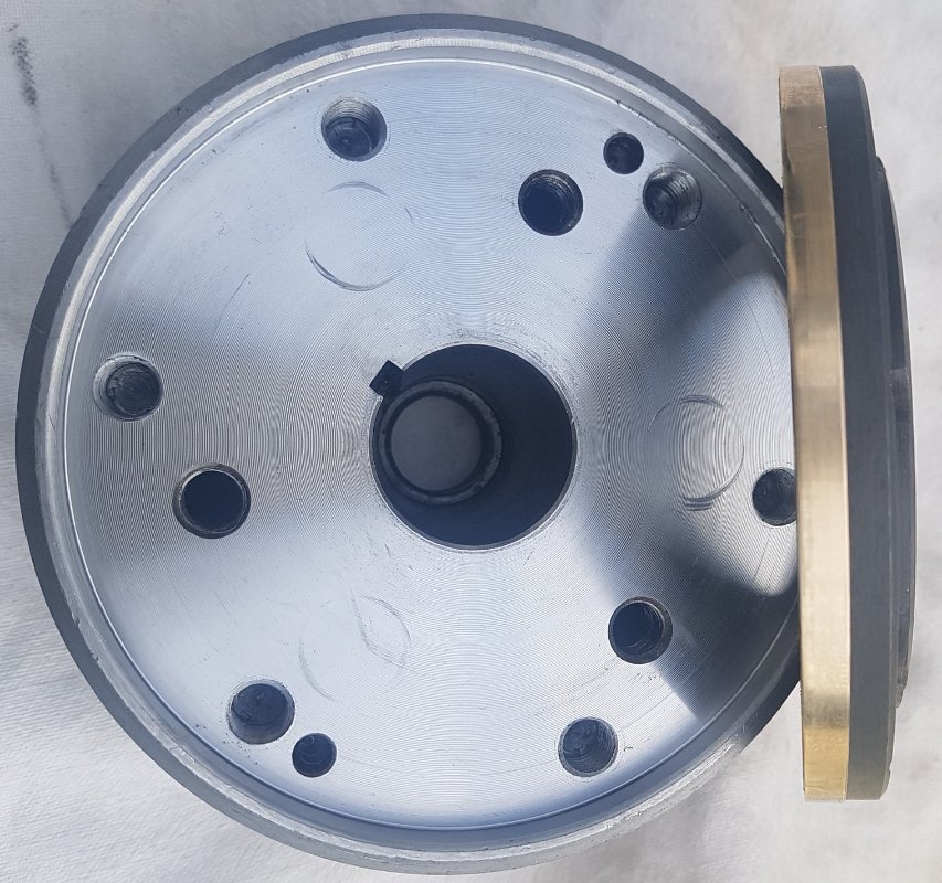 Zentrierung im Polrad mittels paßgenauem Zentrierring